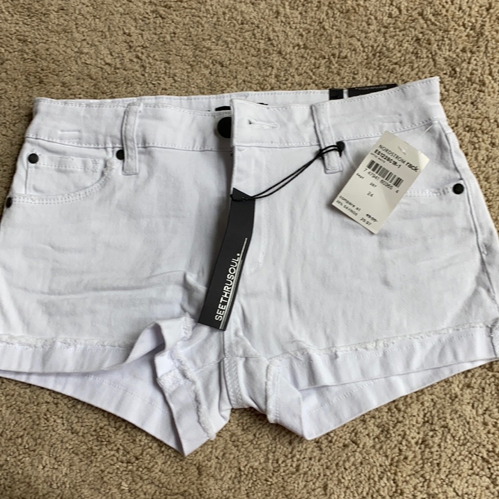 See thru Soul - NWT - White 2 1/2” seam